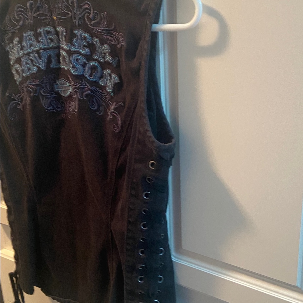 Harley-Davidson Black Embroidered Collar Shirt - Picture 6 of 6